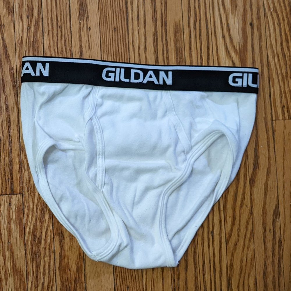 Gildan Mens White Briefs Size Small 7 Pairs